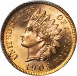 1905 Indian Cent. MS-64+ RD (PCGS).
