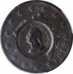 1824 Lafayette Visit Medalet Dies by Joseph Lewis Overstruck on an 1818 Matron Head Cent. Musante GW