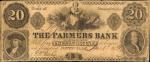 Pottstown, Pennsylvania. Farmers Bank of Schuykill County. June 5, 1856. $20. Very Good.