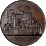 ARCHITECTURAL MEDALS. Belgium - France. Notre Dame in Paris Bronze Medal, 1855. Geerts (Ixelles) Min