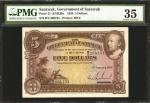 SARAWAK. Government of Sarawak. 5 Dollars, 1938. P-21. PMG Choice Very Fine 35.