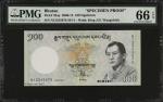 2006-15年不丹皇家金融管理局10 努尔特鲁姆。样张。BHUTAN. Royal Monetary Authority of Bhutan. 100 Ngultrum, 2006-15. P-32