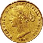 Australia. 1861. Gold. PCGS AU50. EF. Sovereign. Victoria Gold Sovereign