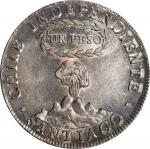 CHILE. Peso, 1817-So FJ. Santiago Mint. NGC AU-58.