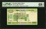 RWANDA. Lot of (4). Banki Nkuru. 500 to 5000 Francs, 2008-09. P-34 to 37. PMG Gem Uncirculated 66 EP