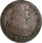 GUATEMALA. 8 Reales, 1808-NG M. Nueva Guatemala Mint. Ferdinand VII. PCGS AU-50.