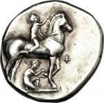 Greek Coins, Southern Apulia, Tarentum. AR Nomos, c. 340-332 BC. HN Italy 888. Vlasto 511-513. 7.08 