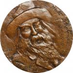 1919 Walt Whitman Wall Plaque. Bronze. 125 mm. By R. Tait McKenzie for the Franklin Inn Club. Choice