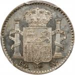 PUERTO RICO. 5 Centavos, 1896-PG V. Madrid Mint. Alfonso XIII. PCGS MS-64 Gold Shield.