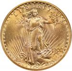 1908 Saint-Gaudens Double Eagle. No Motto. MS-63 (NGC). CAC.