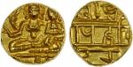 India - Ancient & Medieval. VIJAYANAGAR: Harihara II, 1377-1404, AV ½ pagoda (1.69g), Mitch-877, Vis