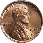 1921 Lincoln Cent. MS-65 RD (PCGS).