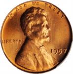 1957 Lincoln Cent. MS-67 RD (PCGS). CAC.