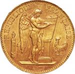 France. 1906. Gold. PCGS MS62. AU. 100Franc. Standing Genius Gold 100 Francs