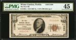 Winter Garden, Florida. $10 1929 Ty. 1. Fr. 1801-1. The First NB. Charter #11389. PMG Choice Extreme