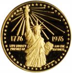 1976 National Bicentennial Medal. Third Size. Swoger-52ID. Gold. Proof.