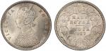 BRITISH INDIA: Victoria, Empress, 1876-1901, AR ½ rupee, 1877(c), KM-491, S&W-6.169, a wonderful min