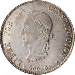 BOLIVIA. 8 Soles, 1862-PTS FJ. Potosi Mint. PCGS AU-58 Gold Shield.