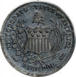 1861年斯科特邦联半美元代币 NGC MS 62 1861 (1879) Scott Confederate Half Dollar Token