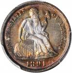 1891 Liberty Seated Dime. Proof-67+ Cameo (PCGS). CAC.