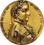 MEXICO. San Luis Potosi. Ferdinand VII Gilt Bronze Proclamation Medal, 1808. PCGS AU-50.