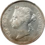 1898年海峡殖民地半圆银币。伦敦造币厂。STRAITS SETTLEMENTS. 50 Cents, 1898. London Mint. Victoria. PCGS Genuine--Clean