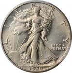 1920-D Walking Liberty Half Dollar. AU-58 (PCGS).
