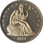 1873 Liberty Seated Half Dollar. No Arrows. Proof-63 (PCGS). OGH.