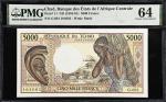 CHAD. Banque des Etats de lAfrique Centrale. 5000 Francs, ND (1984-91). P-11. PMG Choice Uncirculate