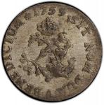 1759/8-A Sou Marque. Paris Mint. Vlack-43c. Rarity-6. Stop After Heron. Second Semester. AU-50 (PCGS