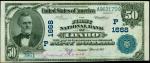 Boise, Idaho. $50  1902 Date Back. Fr. 669. The First NB. Charter #1668. PMG Very Fine 30.