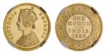 NGC MS64 | *Top Pop* | India, Victoria (1837-1901), Gold Mohur, 1888, Calcutta, VICTORIA EMPRESS, cr