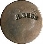 1805 Draped Bust Cent. S-267, Brunk-R-163, HT-415B. Rarity-1--H. REES Counterstamp--AG-3.