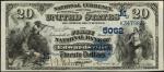 Edwardsville, Illinois. $20 1882 Date Back. Fr. 552 (W-2093). The First NB. Charter #5062. PCGS Gem 