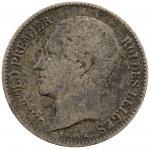 World Coins - Europe. BELGIUM: Leopold I, 1831-1865, AR ½ franc, 1849, KM-15, Cr-16, mottled deep to