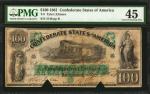 T-5. Confederate Currency. 1861 $100. PMG Choice Extremely Fine 45.