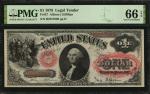 Fr. 27. 1878 $1 Legal Tender Note. PMG Gem Uncirculated 66 EPQ.