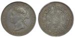 Hong Kong, Silver Half dollar, 1866, Victoria on obverse, PCGS VF Details, rare.