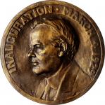1929 Herbert Hoover Inaugural Medal. Bronze. 70 mm. By Henry Kirke Bush-Brown. Dusterberg OIM-7B70, 
