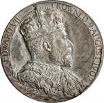 GREAT BRITAIN. Coronation of Edward VII & Alexandra Silver Medal, 1902. London Mint. Edward VII. PCG