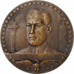 1917 Woodrow Wilson - America Joins Allies Medal. Bronze. 68.2 mm. By René Gregoire. Mint State.