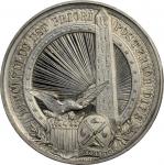 1881 Cleopatras Needle Medal. White Metal. 41.8 mm. By George Osborne and Gaston Feuardent. Miller-5