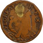 Undated (ca. 1652-1674) St. Patrick Farthing. Martin 5a.1-Gf.1, W-11500. Rarity-6. Copper. Sea Beast