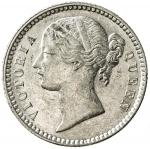 India - Colonial，BRITISH INDIA: Victoria, Queen, 1837-1876, AR ¼ rupee, 1840 (b & c), KM-454.1, Prid