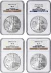 Lot of (2) Silver Eagles. MS-70 (NGC).