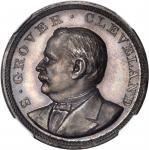 1884 Grover Cleveland. DeWitt-GC 1884-13. Silver. 28 mm. MS-67 (NGC).