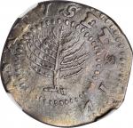 1652 Pine Tree Shilling. Large Planchet. Noe-11, Salmon 9-F, W-760. Rarity-4. No H in MASATUSETS. EF