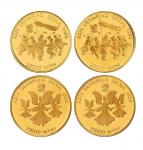 1986、1987年韩国发行第24届奥林匹克运动会纪念金币各二枚