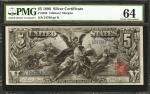 Fr. 268. 1896 $5 Silver Certificate. PMG Choice Uncirculated 64.