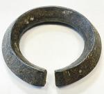 AFRICA: pewter ornamental bracelet (365g), 94 x 94 x 27mm, diamond-shaped exterior with intricate ha